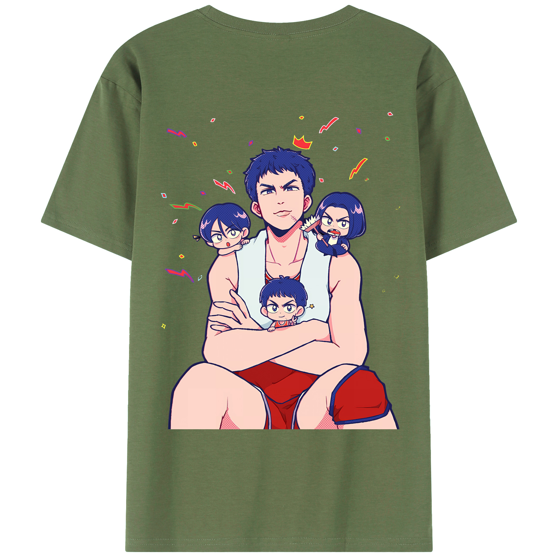 （画像用） SLAM DUNK／スラムダンク 綿100％ メンズ半袖Tシャツ（バックプリント） 通気性